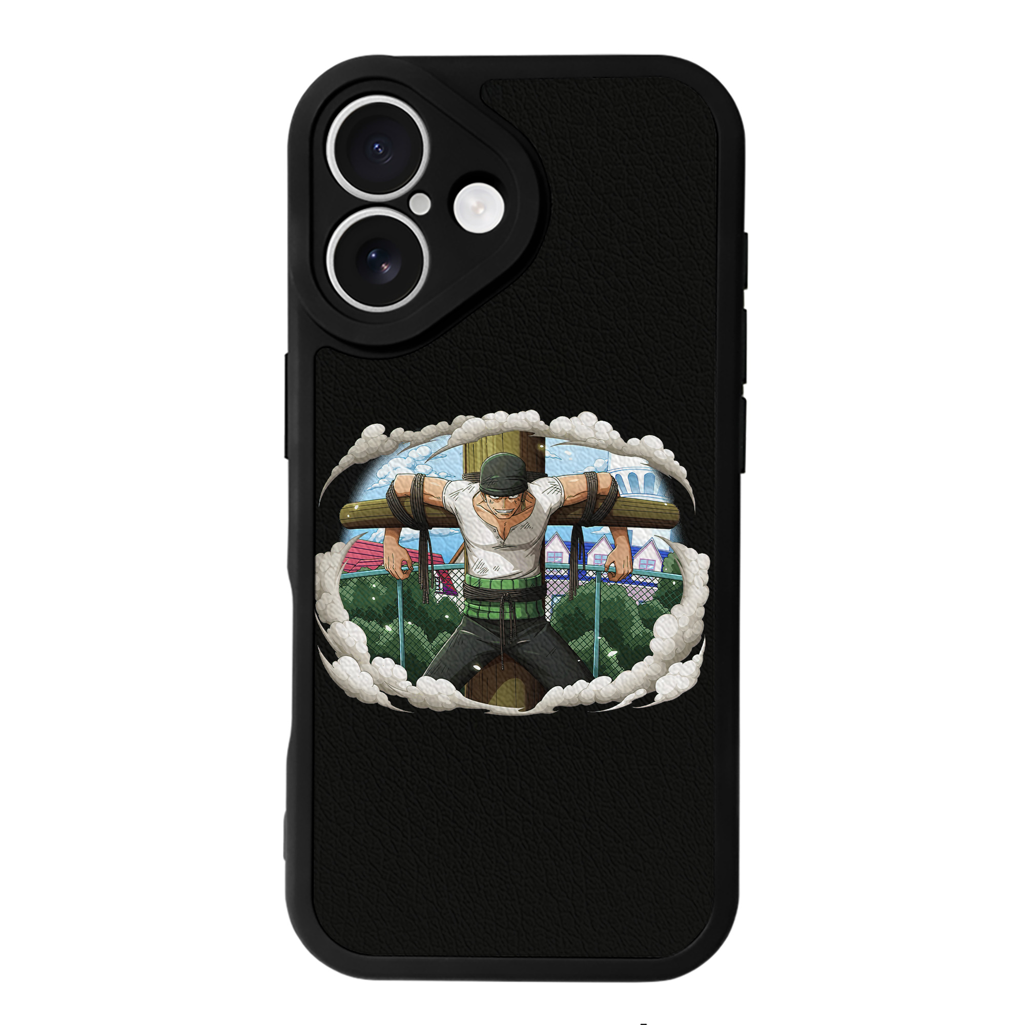 （画像用） ワンピース ロロノア・ゾロ ONE PIECE Roronoa Zoro 【iPhone 16シリーズ対応】シリコンスマホケース（レザー調） 材質：シリコン